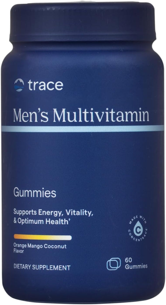 Menβs Multi Gummies with 20+ Vitamins, Trace Minerals, and Ionic for Max Absorption | Sugar-Free | Orange Mango Coconut | 60 Count