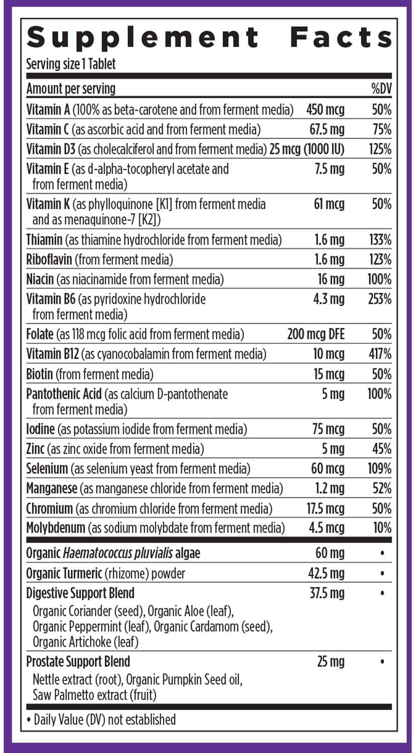 Men's Multivitamin 50 Plus with 20+ Nutrients for Brain, Heart, Digestive, Prostate & Immune Support - 96 ct Gentle Daily Supplement for Men 55+ - BoostGo Australia