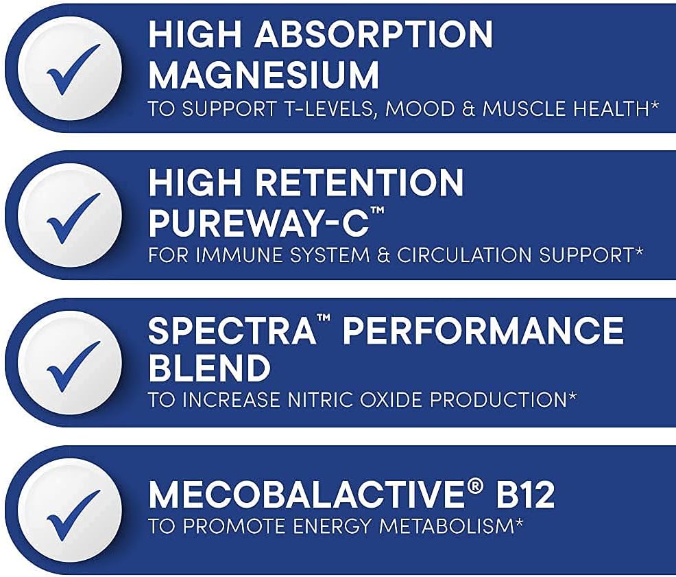 Men's Multivitamin Bundle for Energy and Vitality - Includes B12 Energy MELT with Methylcobalamin B-12 - 30 Day Supply