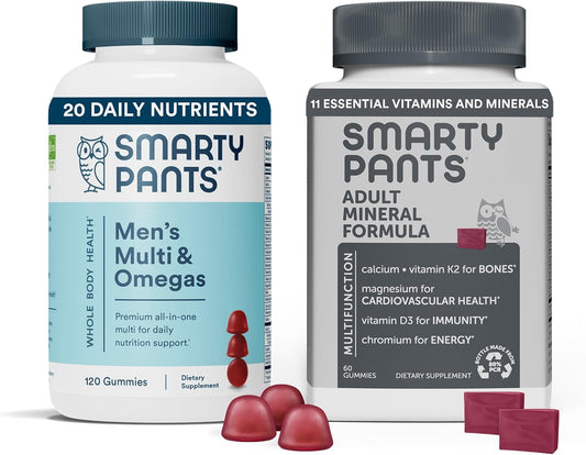 Men's Multivitamin & Mineral Chews with Omega 3 Fish Oil, Methylfolate, CoQ10, Magnesium Citrate & Calcium - 30 Day Supply