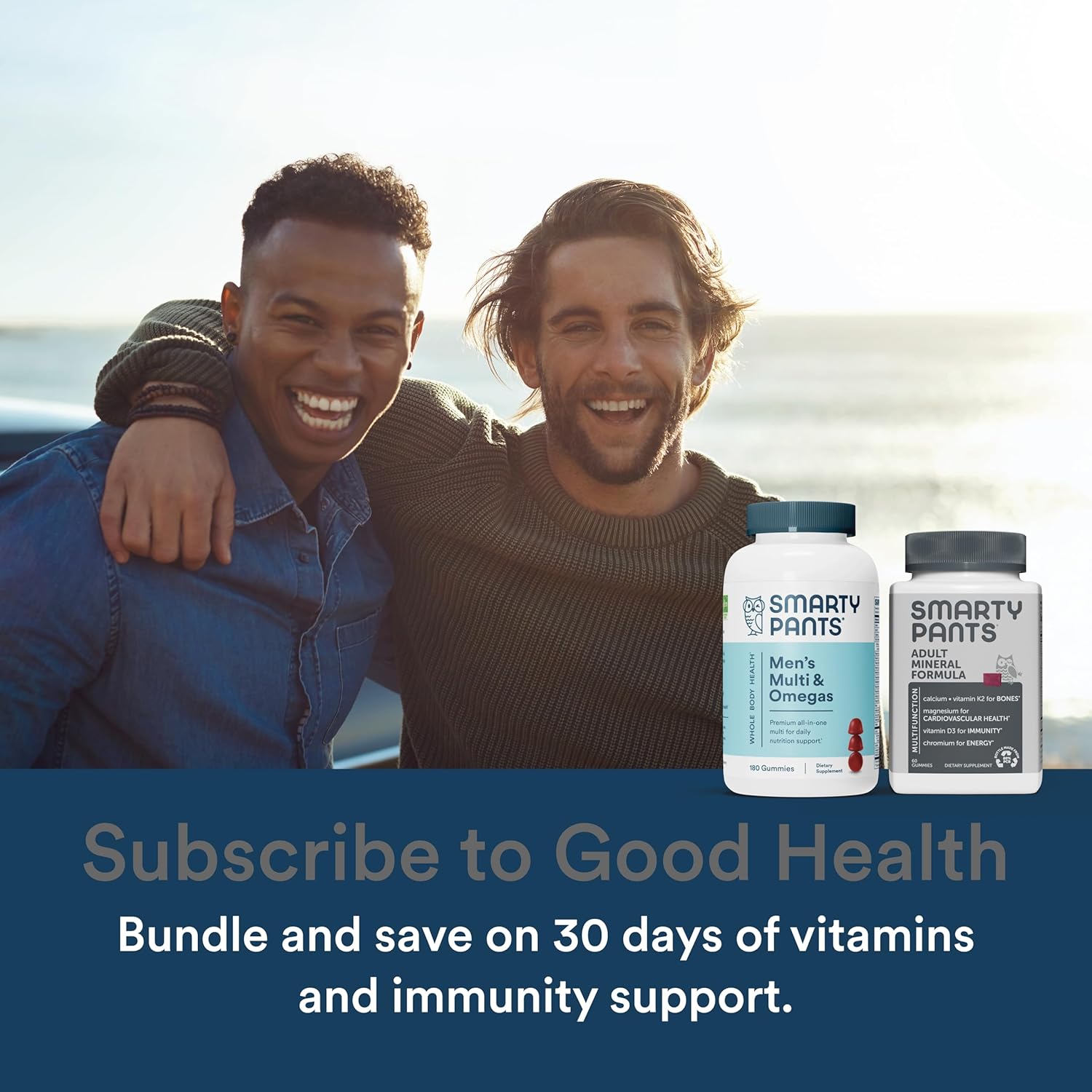 Men's Multivitamin & Mineral Chews with Omega 3 Fish Oil, Methylfolate, CoQ10, Magnesium Citrate & Calcium - 30 Day Supply