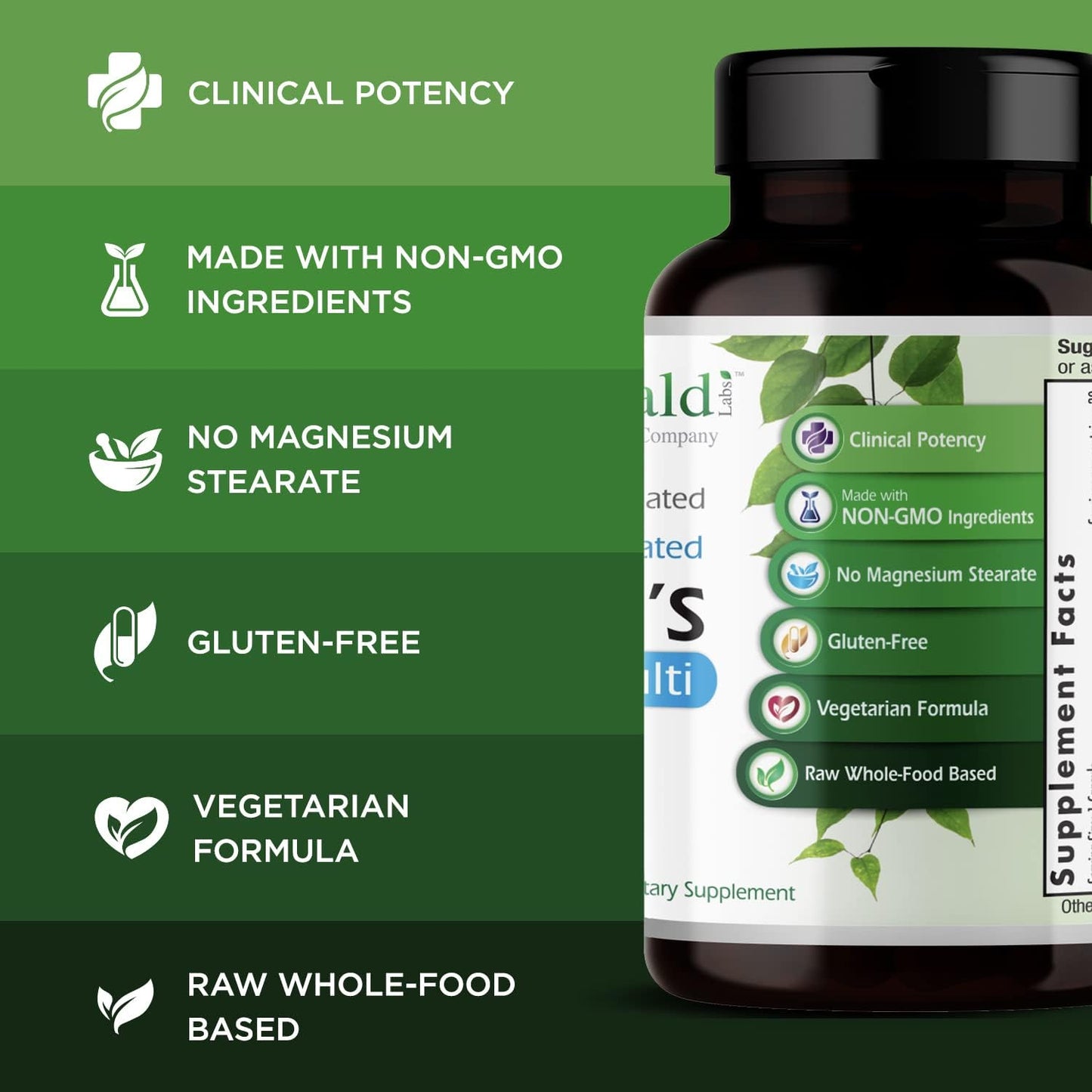 Men's Multivitamin with Lycopene, Zinc, Vitamin D3 - Supports Bones, Prostate, Vision - 30 Capsules