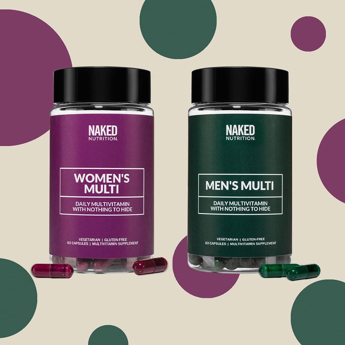 Men's Multivitamin with Vitamins A, C, E, Zinc, and Selenium - Immune Support and Energy Boost - Gluten-Free and Vegetarian - 60 Capsules