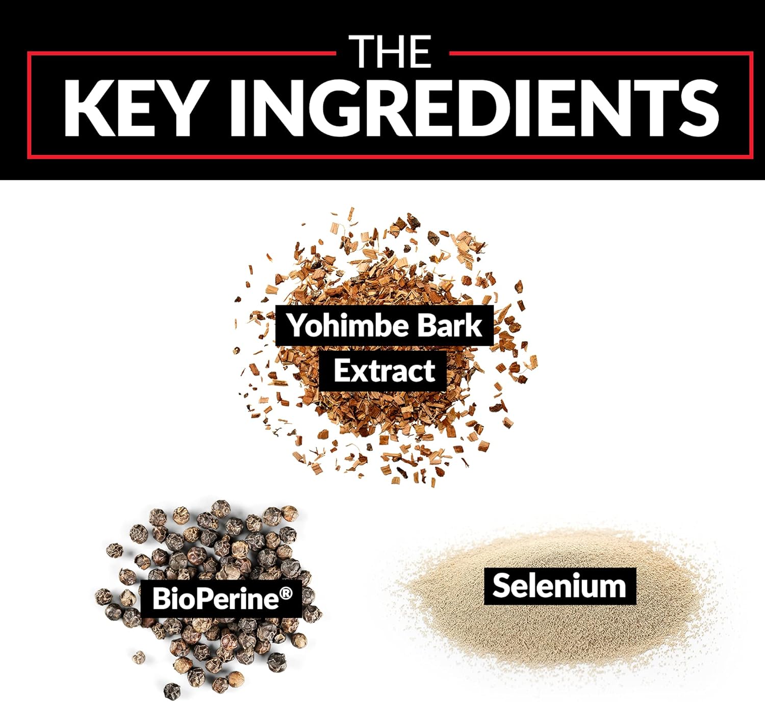 Men's Performance Enhancement Yohimbine Supplement - High Absorption Yohimbe Bark Extract, 6mg Yohimbine Capsules with Natural Ingredients - 90 Count (6-Pack)