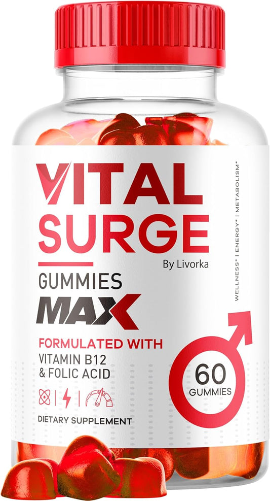 Men's Performance Gummies - MAX Strength Vital Surge Formula (60 Gummies)