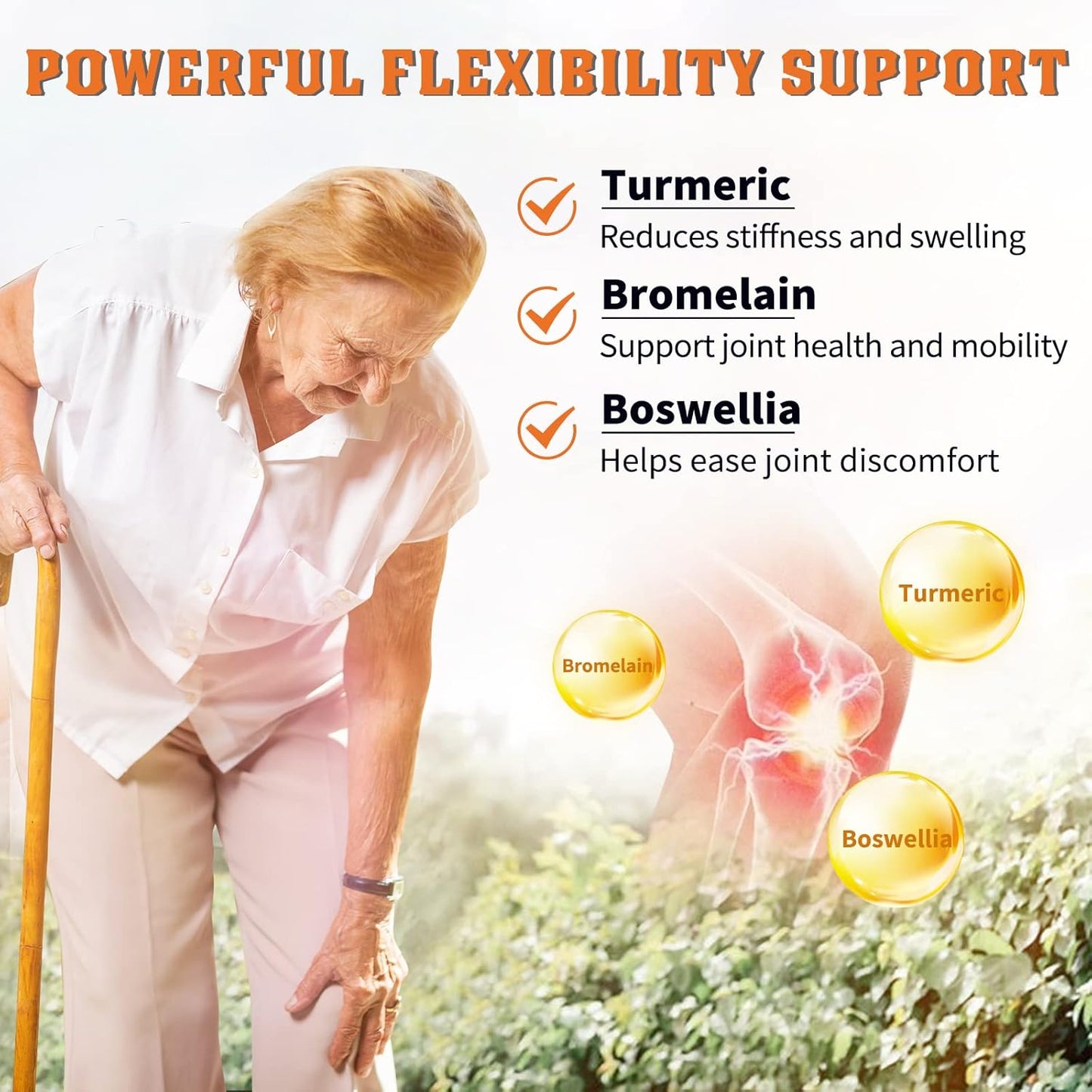 Men's Probiotic Supplement with Glucosamine Chondroitin MSM, Joint Support, Shellfish Free - NATURE TARGET Men Care