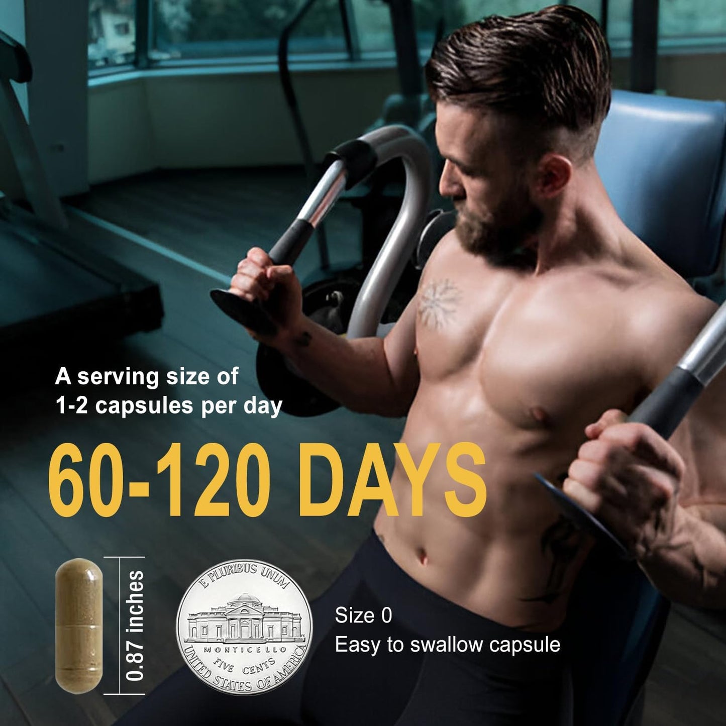Men's Shilajit Capsules with 50% Fulvic Acid, Himalayan Shilajit Resin Extract, Sea Moss, Ashwagandha - 120 Capsules for Energy and Stamina