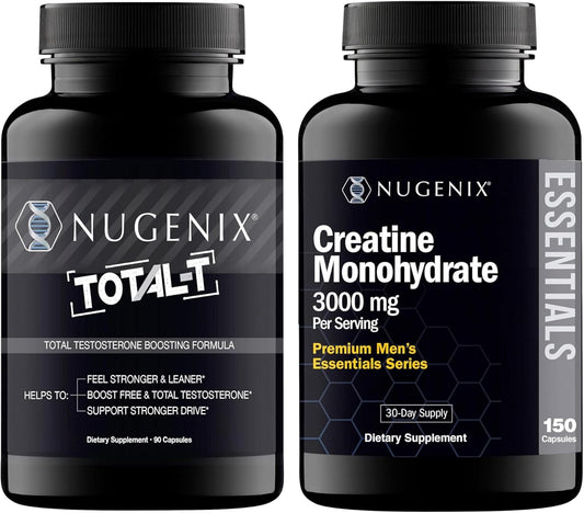 Men's Strength & Stamina Enhancer with Creatine Monohydrate - Nugenix Essentials Total-T Formula