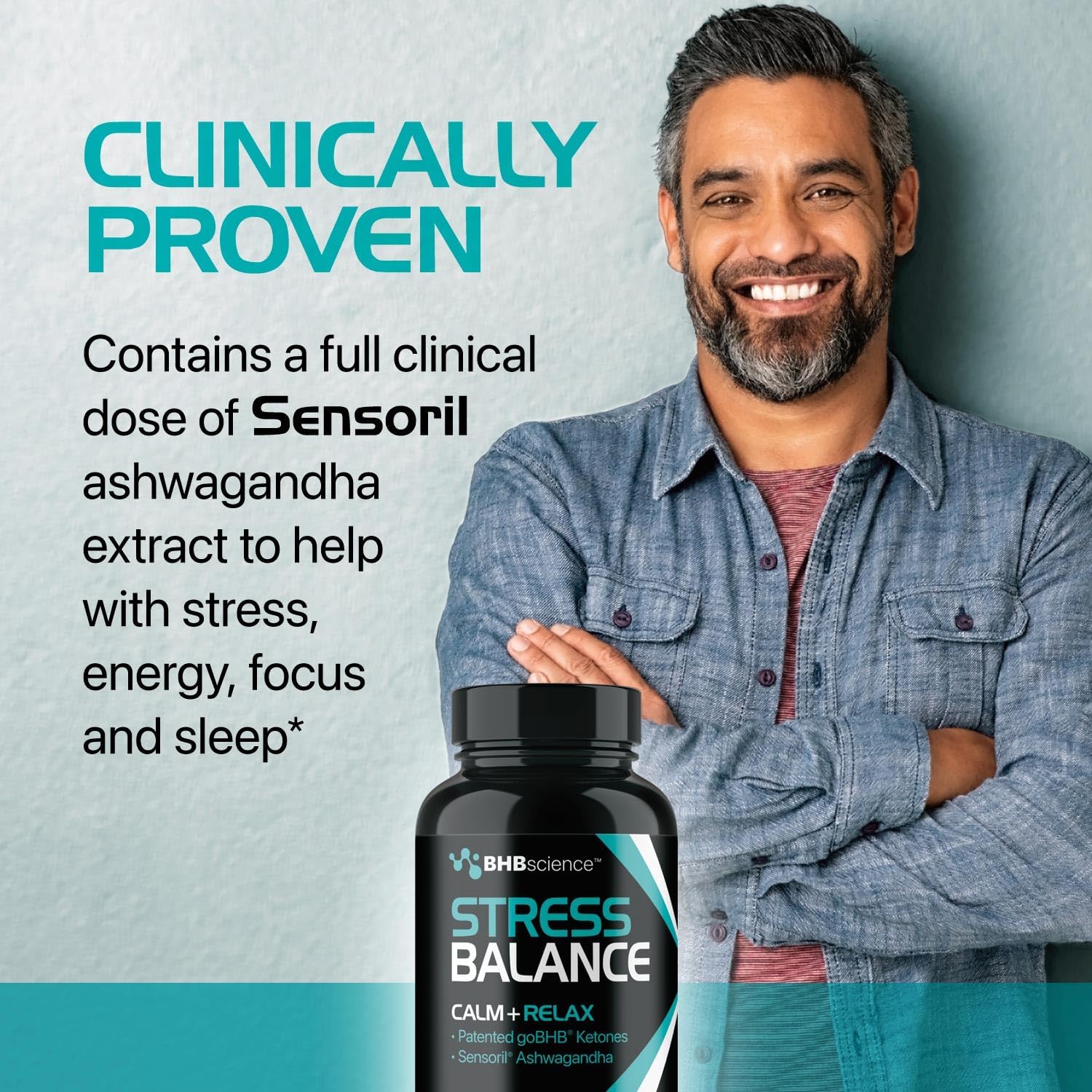 Men's Stress Management Supplement with Sensoril Ashwagandha - Relaxing Cortisol Reducer for Balanced Energy & Focus - Clinically Validated Mood Support & Calming Formula (30 Day Supply) - BoostGo Australia