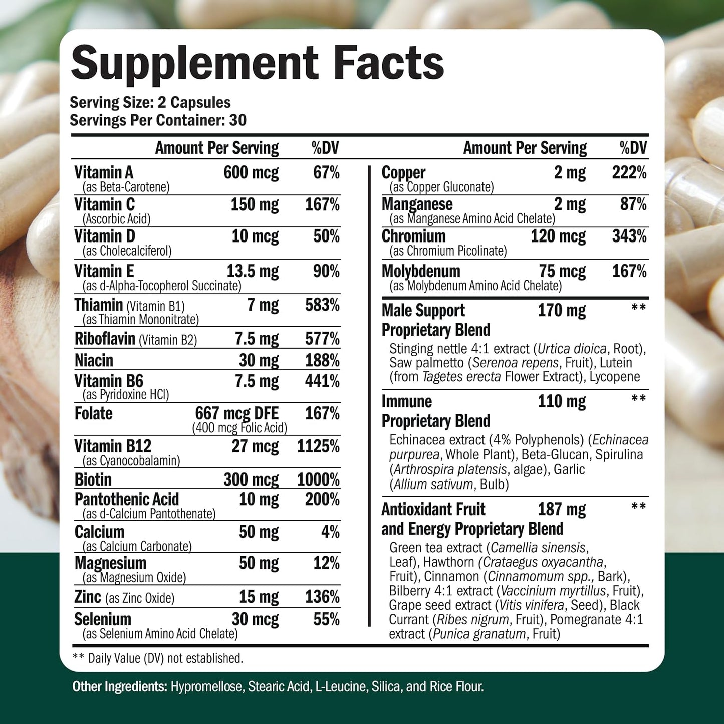 Men's Vegan Joint Support Supplement with Glucosamine, Chondroitin, MSM, and Multivitamin by Vimerson Health