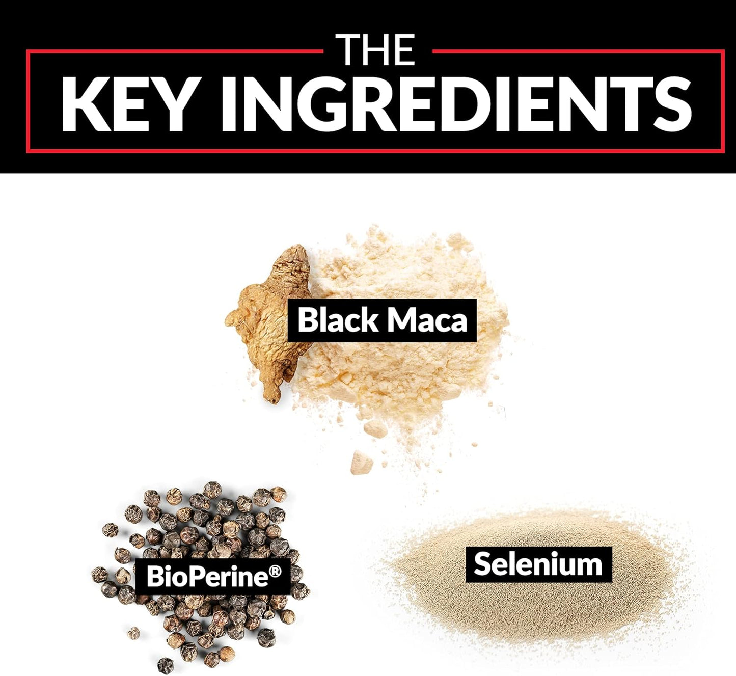 Men's Vitality Supplement: Force Factor Black Maca Root with Superior Absorption, Natural Maca Negra Extract, 1000mg - 60 Capsules