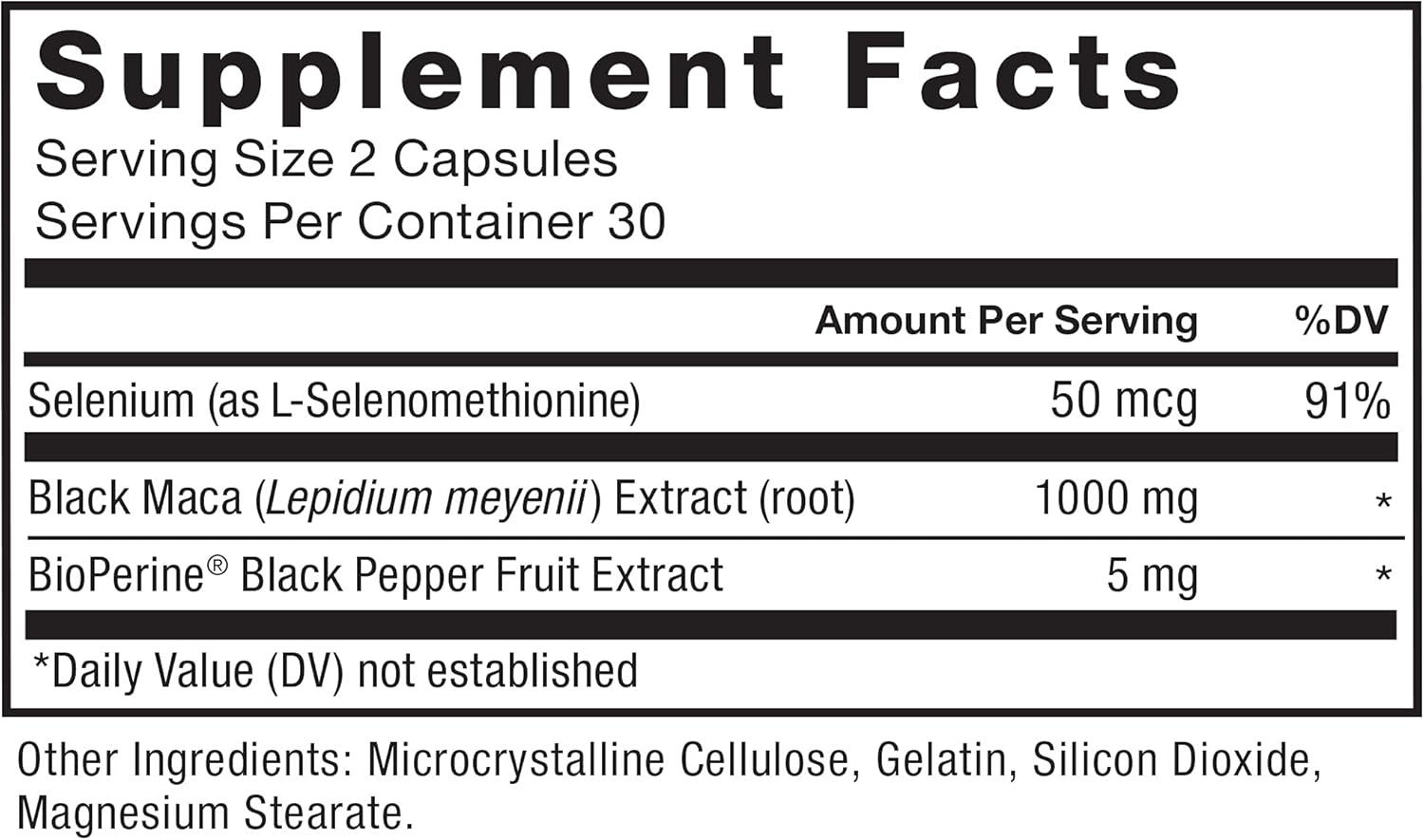 Men's Vitality Supplement: Force Factor Black Maca Root with Superior Absorption, Natural Maca Negra Extract, 1000mg - 60 Capsules