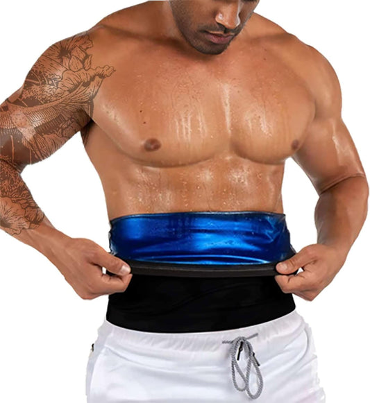 Men's Waist Trainer Sweat Belt for Lower Belly Fat - Sauna Slimming Band for Workout Suit by BODYSUNER