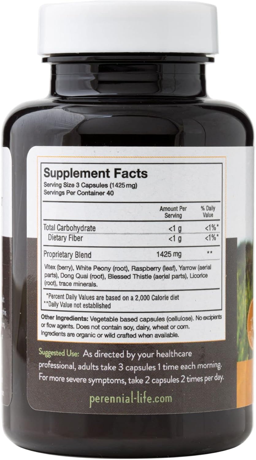 Menstrual Balance & Comfort Supplement - Natural Period Relief with Vitex, Dong Quai, Raspberry Leaf - Women's Cycle Health - 120 Caps