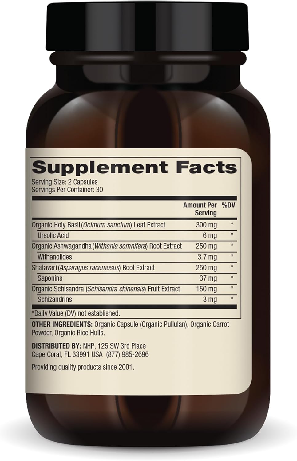 Mercola Herbal Adrenal Support Supplement - 30 Servings (60 Capsules) - Mood & Stress Management - Non-GMO Formula