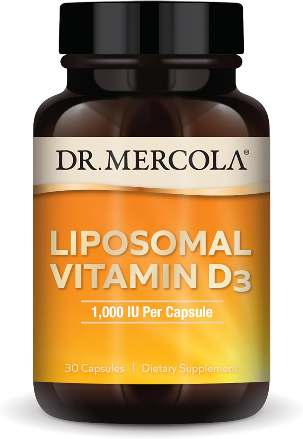 Mercola Liposomal Vitamin D3 Capsules - 30 Servings, 1,000 IU Per Capsule - Immune Support Dietary Supplement