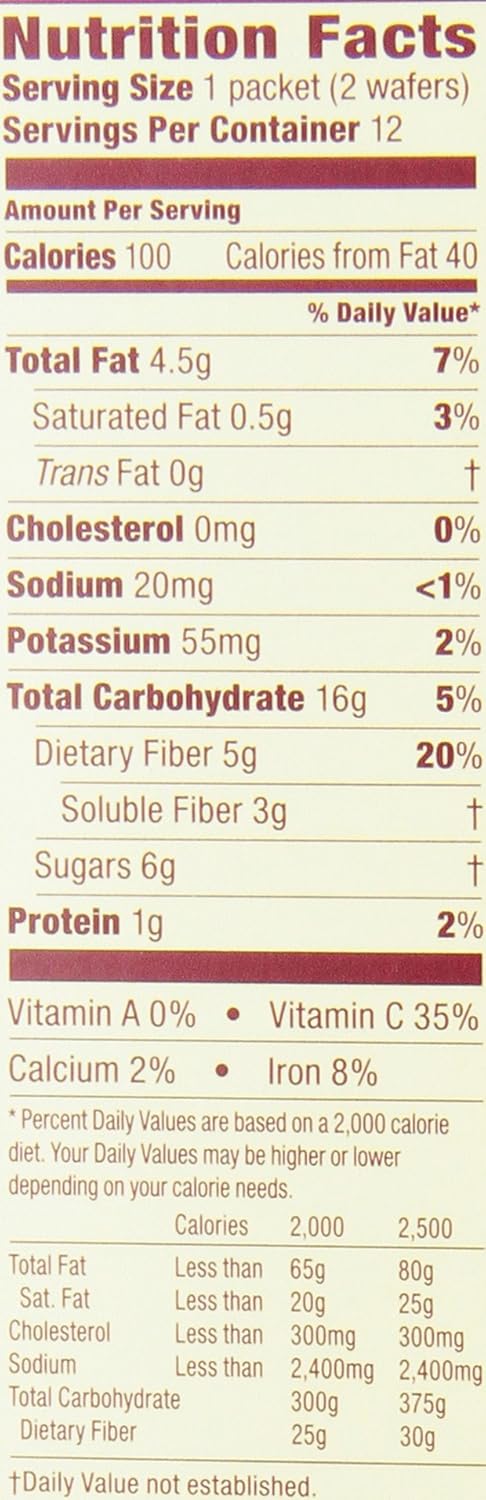 Meta Multi-Grain Fiber Wafers Apple Crisp 24 Count Pack of 3