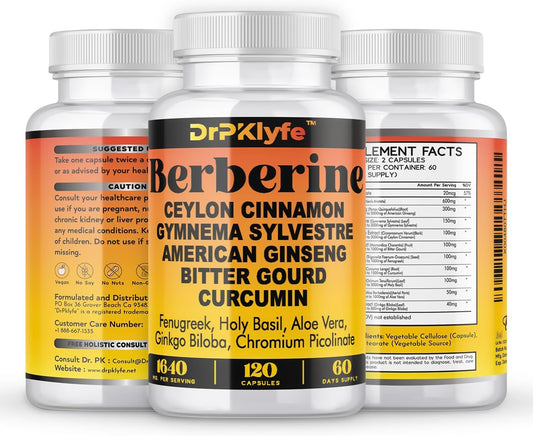 Metabolic, Liver, and Gut Support Capsules with Berberine, Bitter Melon, Turmeric, and Cinnamon | Ayurvedic Blend for Adrenal Support