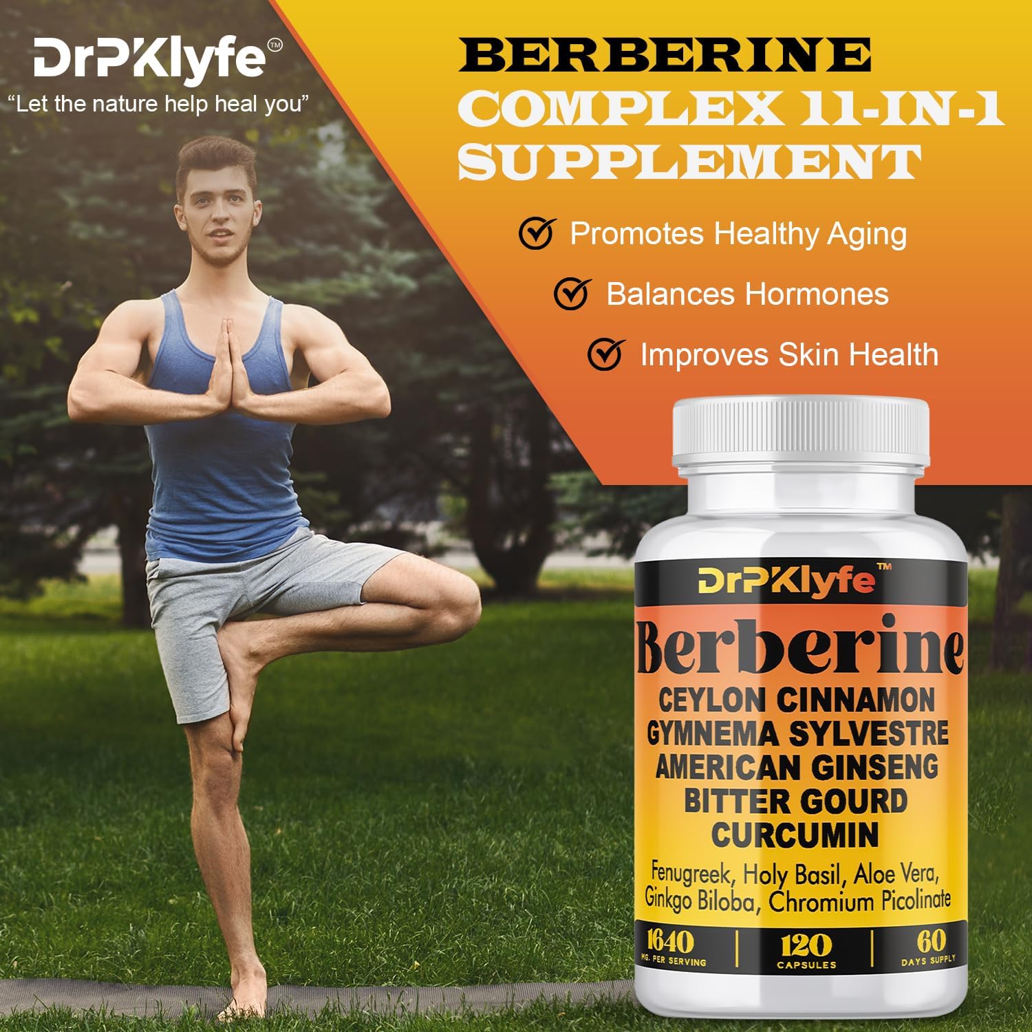 Metabolic, Liver, and Gut Support Capsules with Berberine, Bitter Melon, Turmeric, and Cinnamon | Ayurvedic Blend for Adrenal Support