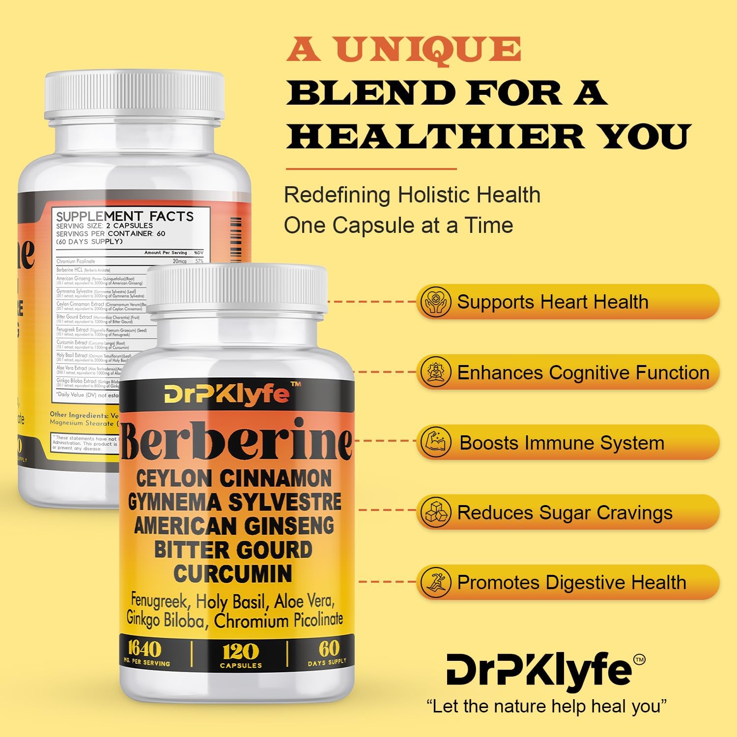 Metabolic, Liver, and Gut Support Capsules with Berberine, Bitter Melon, Turmeric, and Cinnamon | Ayurvedic Blend for Adrenal Support