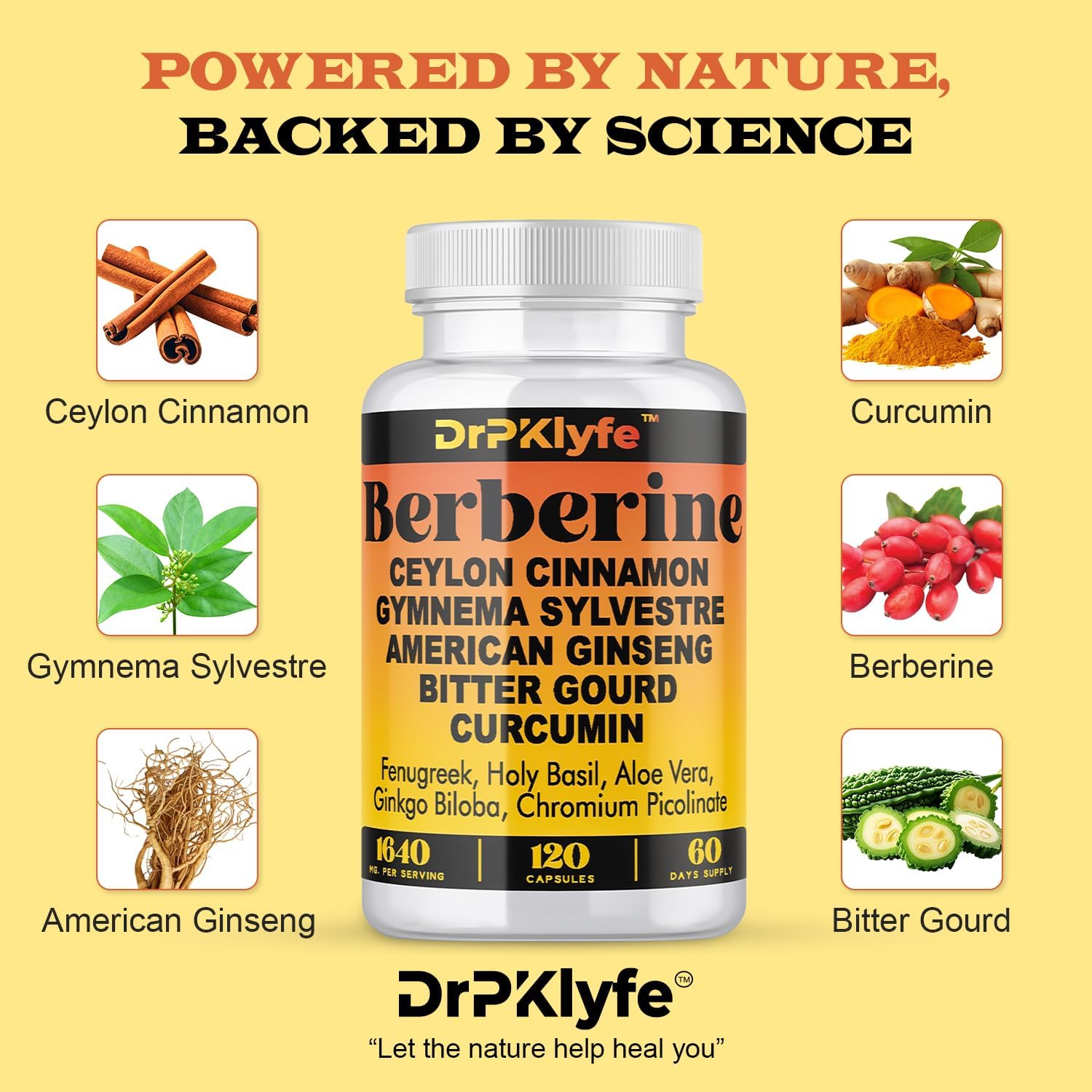 Metabolic, Liver, and Gut Support Capsules with Berberine, Bitter Melon, Turmeric, and Cinnamon | Ayurvedic Blend for Adrenal Support