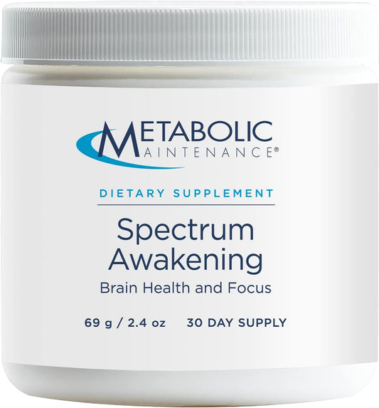 Metabolic Maintenance Spectrum Awakening Supplement for Mood, Calm, and Focus with Folate, Magnesium, L-Theanine, GABA, and 5-HTP - Supports Nervous System Health (69g / 30 Servings)
