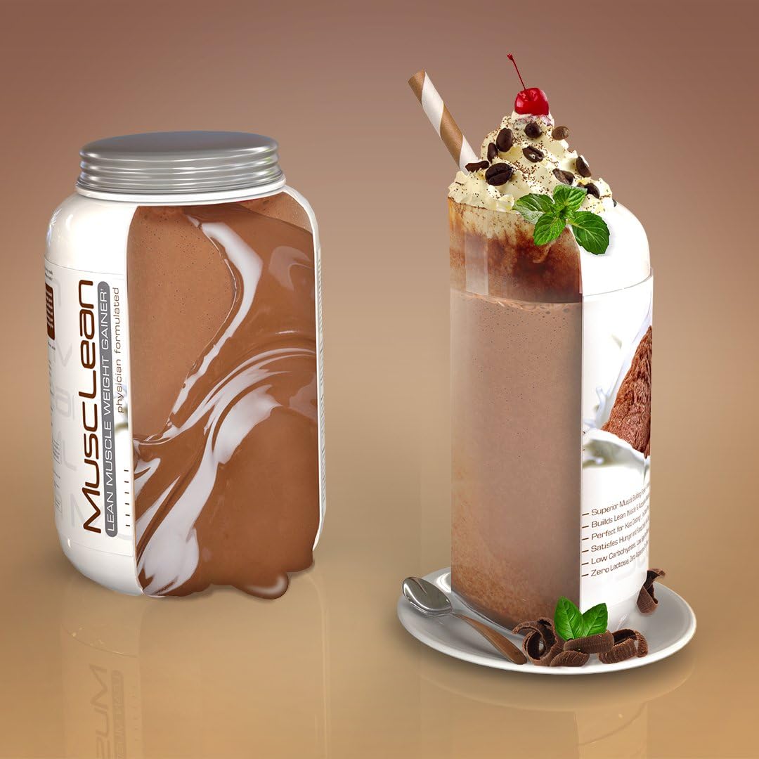 Metabolic Nutrition Musclean Whey High Protein Meal Replacement Shake Chocolate 2.5lb - Low Carb Keto Friendly with Digestive Enzymes