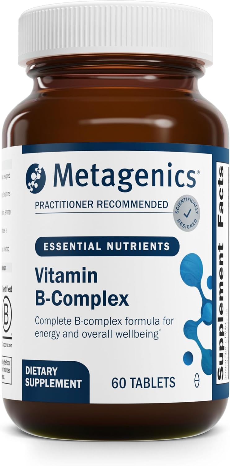 Metagenics B Vitamin Complex: Energy & Stress Support with Vitamin B6 & B12 - Vegetarian & Gluten-Free - 60 Tablets