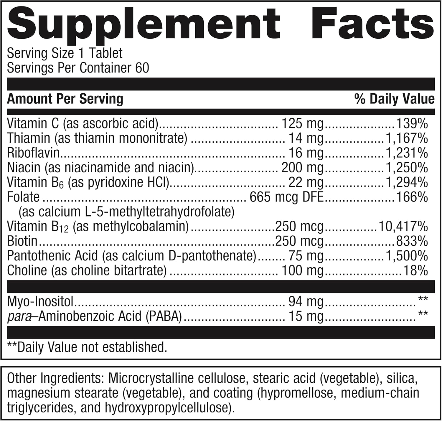 Metagenics B Vitamin Complex: Energy & Stress Support with Vitamin B6 & B12 - Vegetarian & Gluten-Free - 60 Tablets