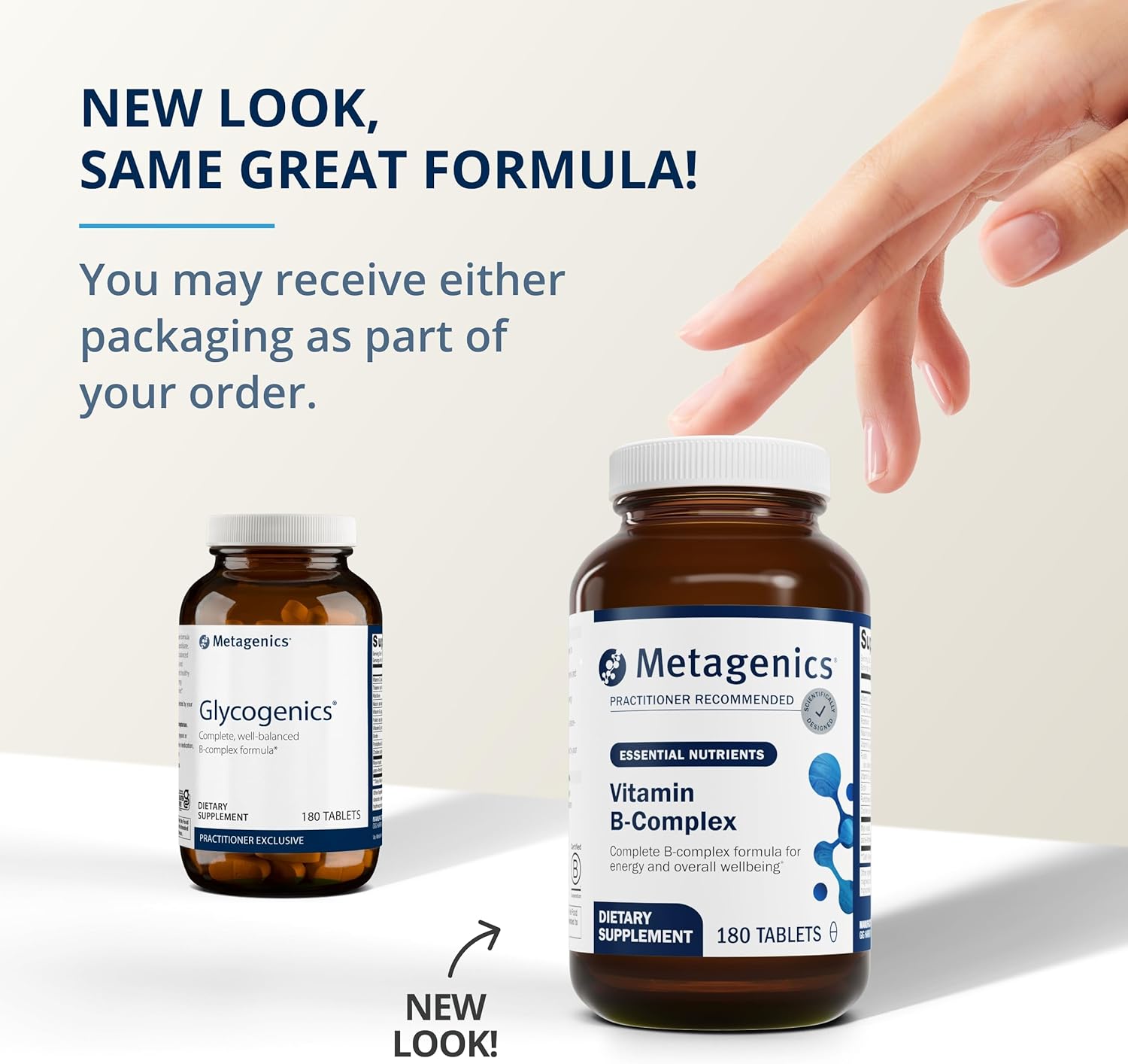 Metagenics B Vitamin Complex: Energy & Stress Support - Vitamin B6 & B12 - Vegetarian & Gluten-Free - 180 Count