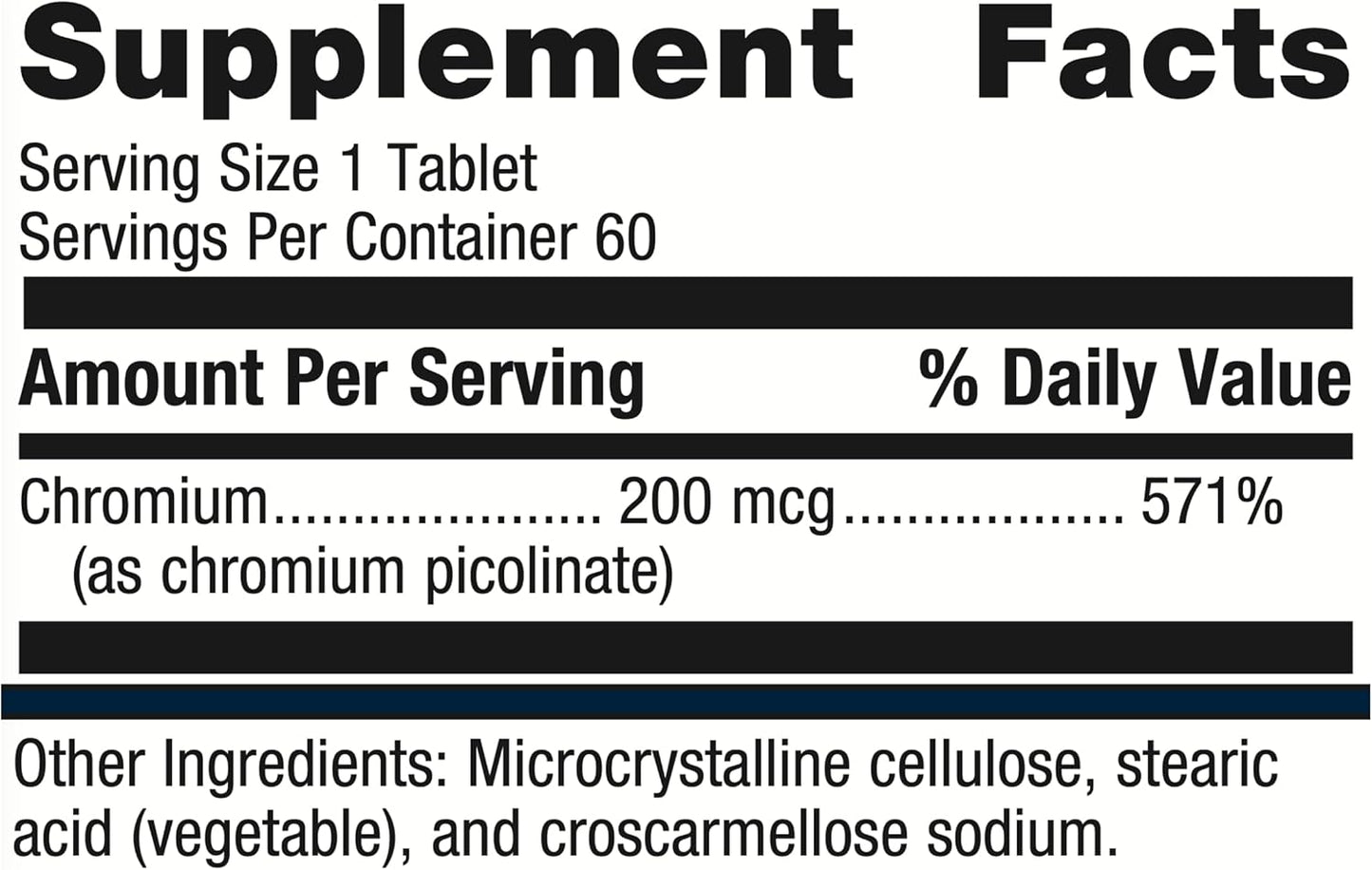 Metagenics Chromium Picolinate Supplement - Supports Metabolism with Bioavailable Chromium - Non-GMO, Vegetarian, Gluten-Free - 60 Capsules
