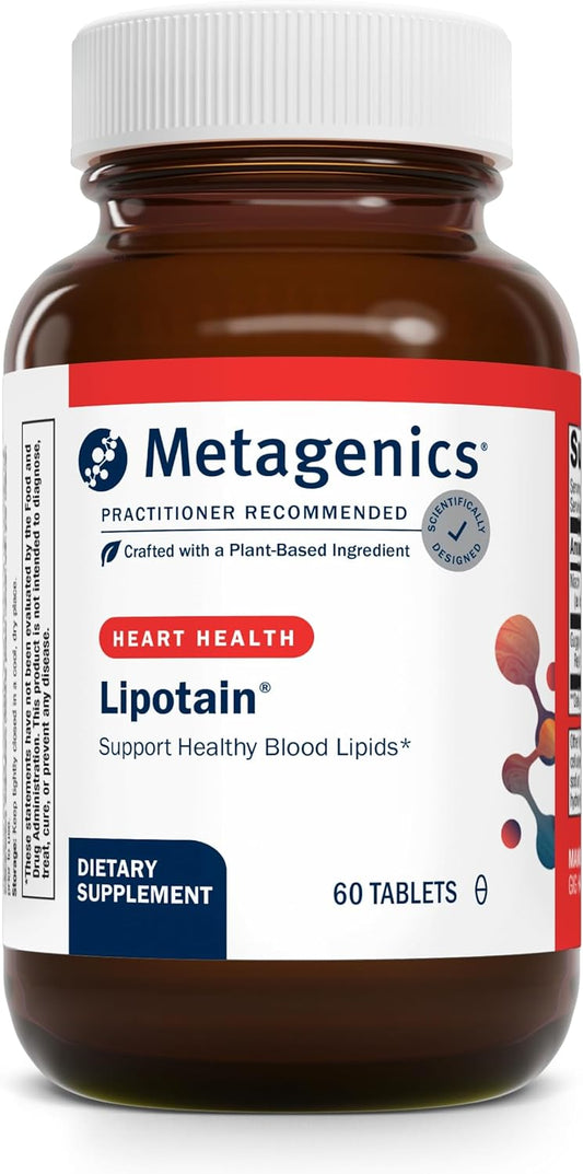 Metagenics Lipotain Tablets - Non-Flush Niacin & Guggul Extract - Support Healthy Blood Lipids - Inositol Hexanicotinate Supplements - 60 Tablets
