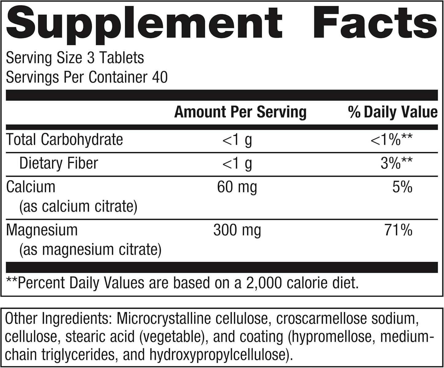 Metagenics Magnesium Citrate Capsules - 300mg Magnesium, 60mg Calcium - Supports Muscle & Bone Health - Gluten-Free, Vegetarian - 120ct