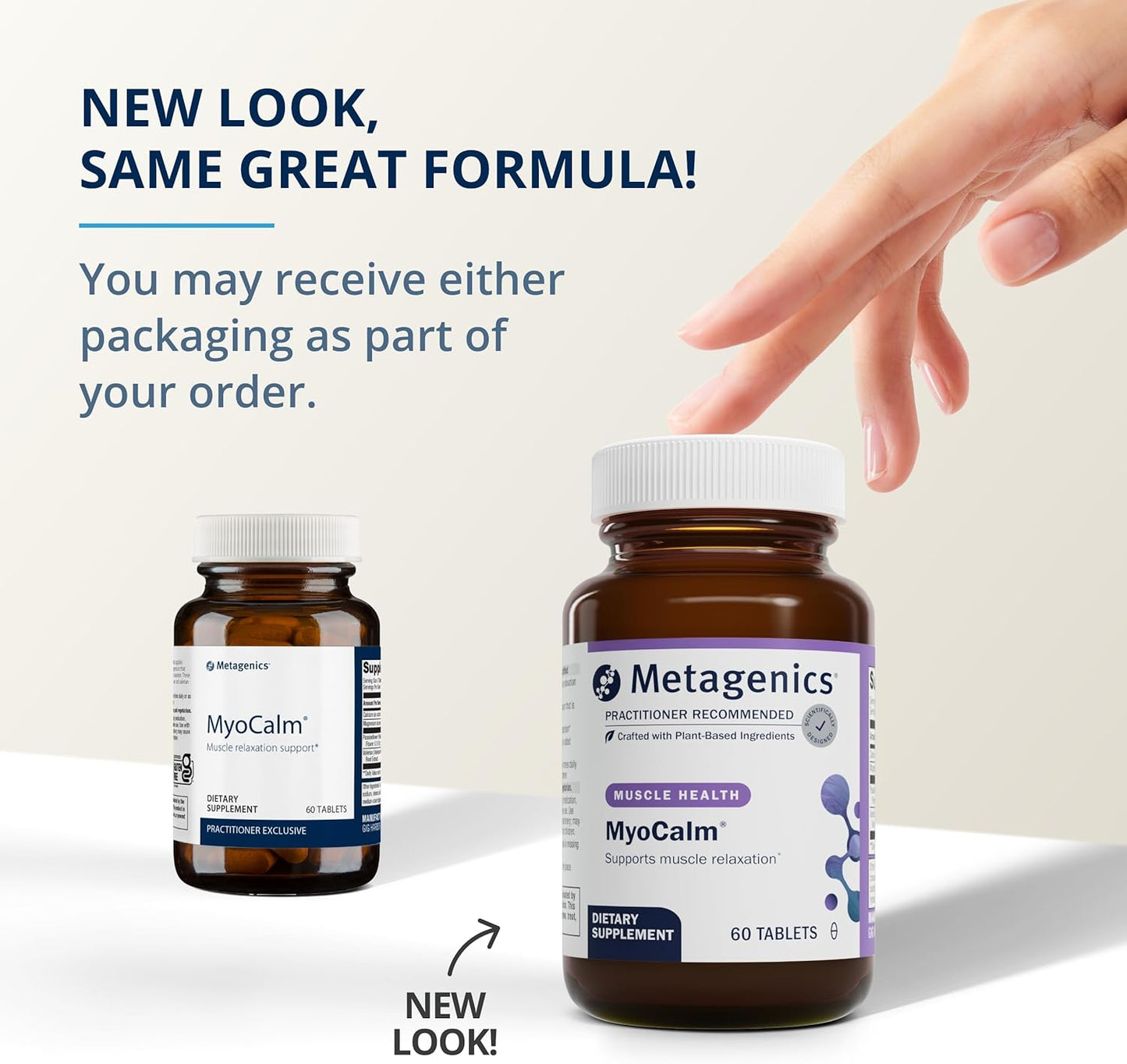 Metagenics MyoCalm - Muscle Support Supplement with Calcium, Magnesium, Passionflower, and Valerian Root - 60 Tablets