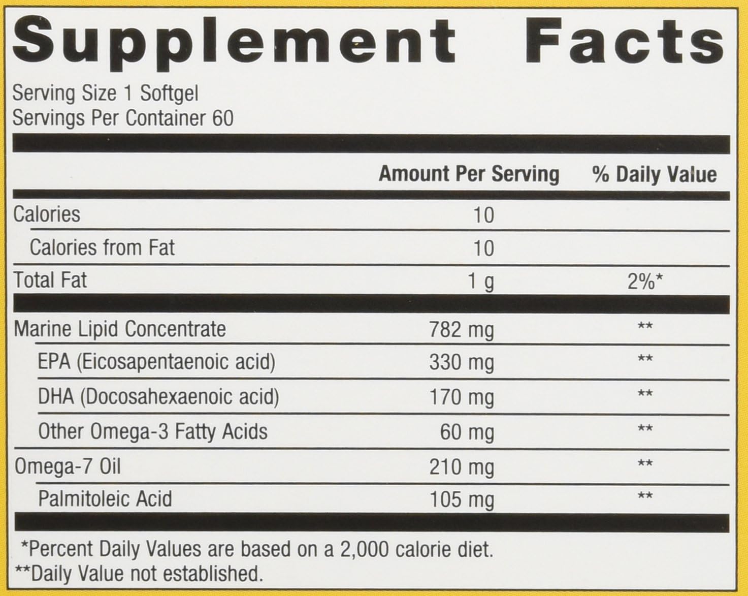 Metagenics OmegaGenics Mega 10 Omega 7 + 3 Combo Softgels - 2 Pack - 60 Count