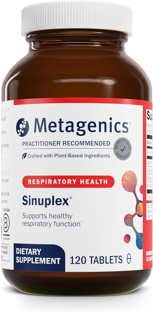 Metagenics Sinuplex - Respiratory Support with Vitamin C, Nettle Extract, N-Acetylcysteine - Immune Supplement - 120 Tablets