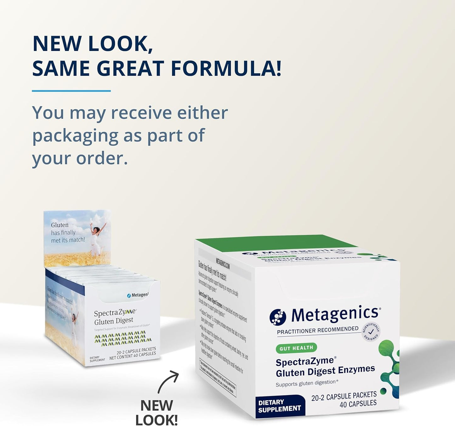 Metagenics SpectraZyme Gluten Digest Enzymes - Digestive Enzyme Capsules for Digesting Wheat, Barley & Rye - Gut Health Support - Non-GMO, Gluten-Free, Vegetarian - 40 Capsules