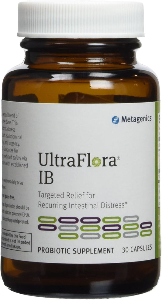 Metagenics UltraFlora IB Probiotic Supplement - 30 Capsules for Gut Health