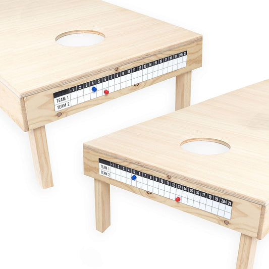 Metal Decal Scoreboard with Magnetic Keepers for Cornhole Boards by Barcaloo