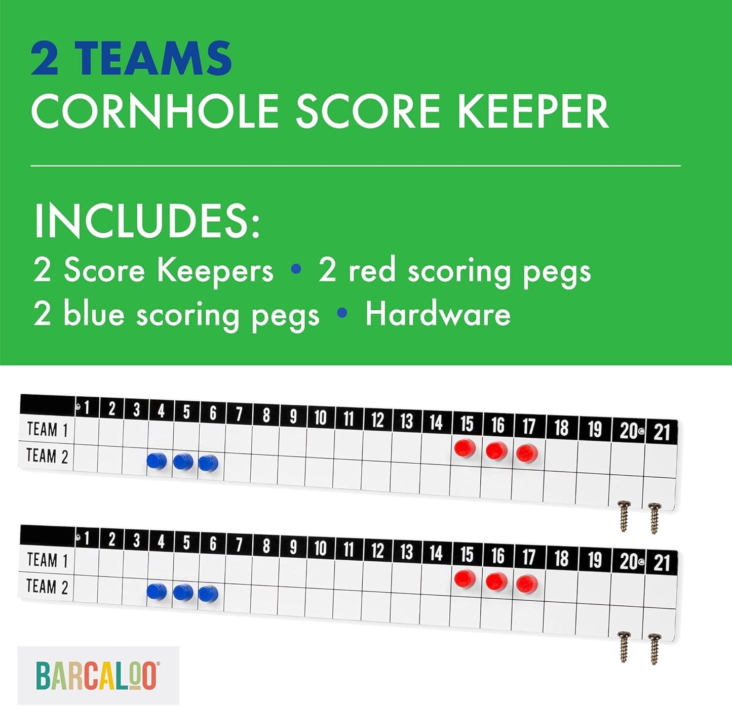 Metal Decal Scoreboard with Magnetic Keepers for Cornhole Boards by Barcaloo