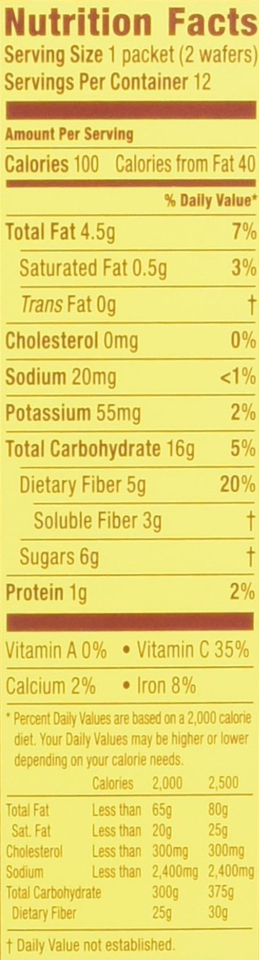 Metamucil Fiber Wafers Apple Crisp - 24 Each, Pack of 6 - Digestive Health and Fiber Supplement