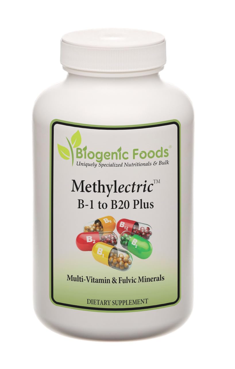 Methylectric B-50 Complex: Methylated B1-B20 Multi-Vitamin with Fulvic Minerals in Veggie Capsules