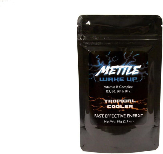 Mettle Energy Drink Mix (Tropical Cooler) - Sugar Free Powder with 200mg Caffeine - 25 Servings