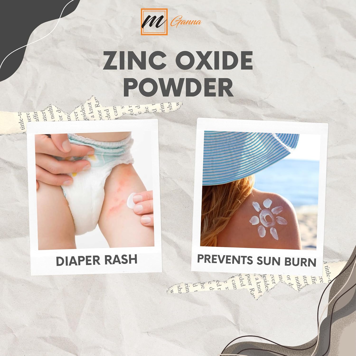 mGanna Zinc Oxide Powder 0.5 LBS - 100% Natural, Micronized, Non-Nano, Uncoated Particles