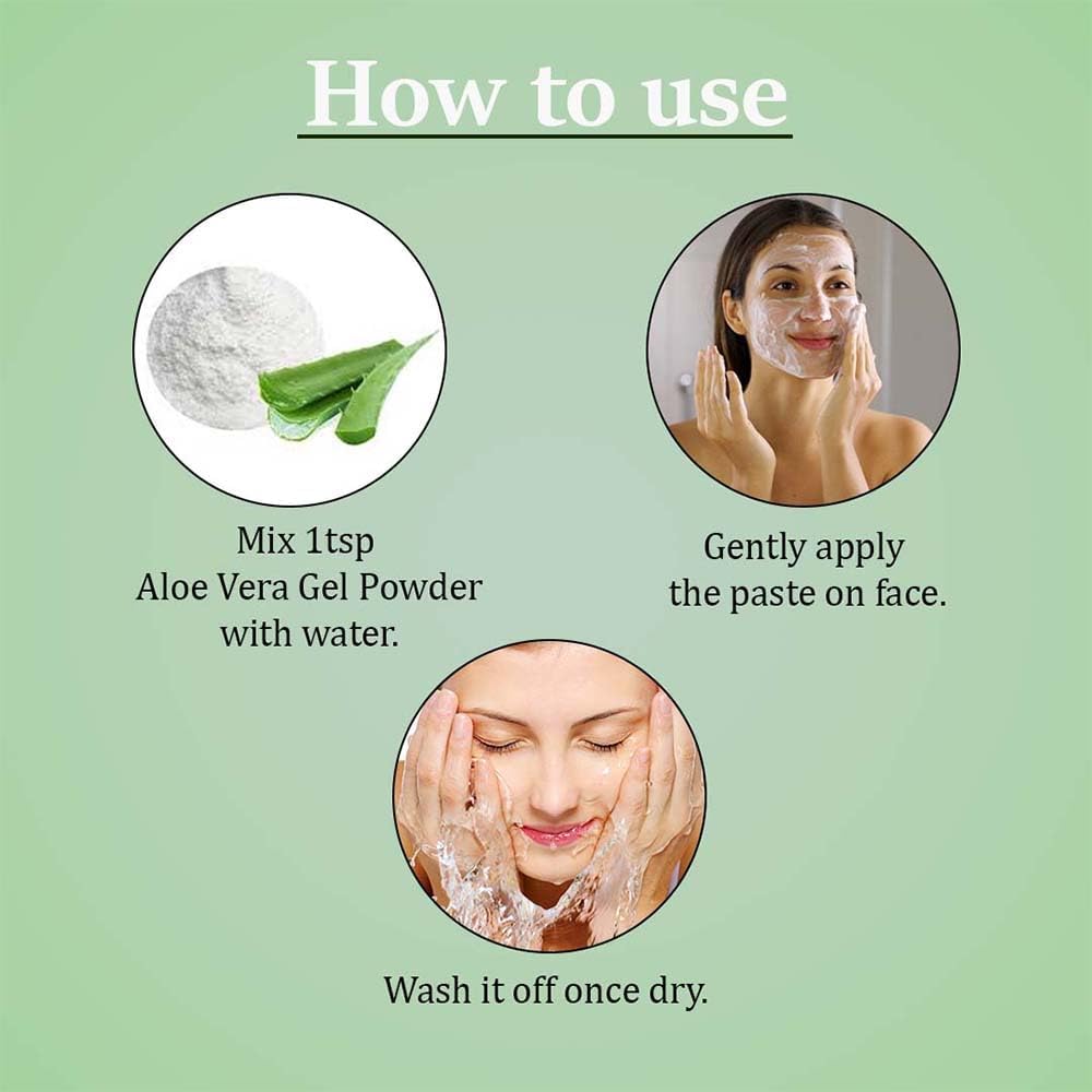 mi Nature Aloe Vera Gel Powder 200x | Pure Aloe Barbadensis | 100g (3.5oz) | Highly Concentrated for Digestive Support & Cosmetics