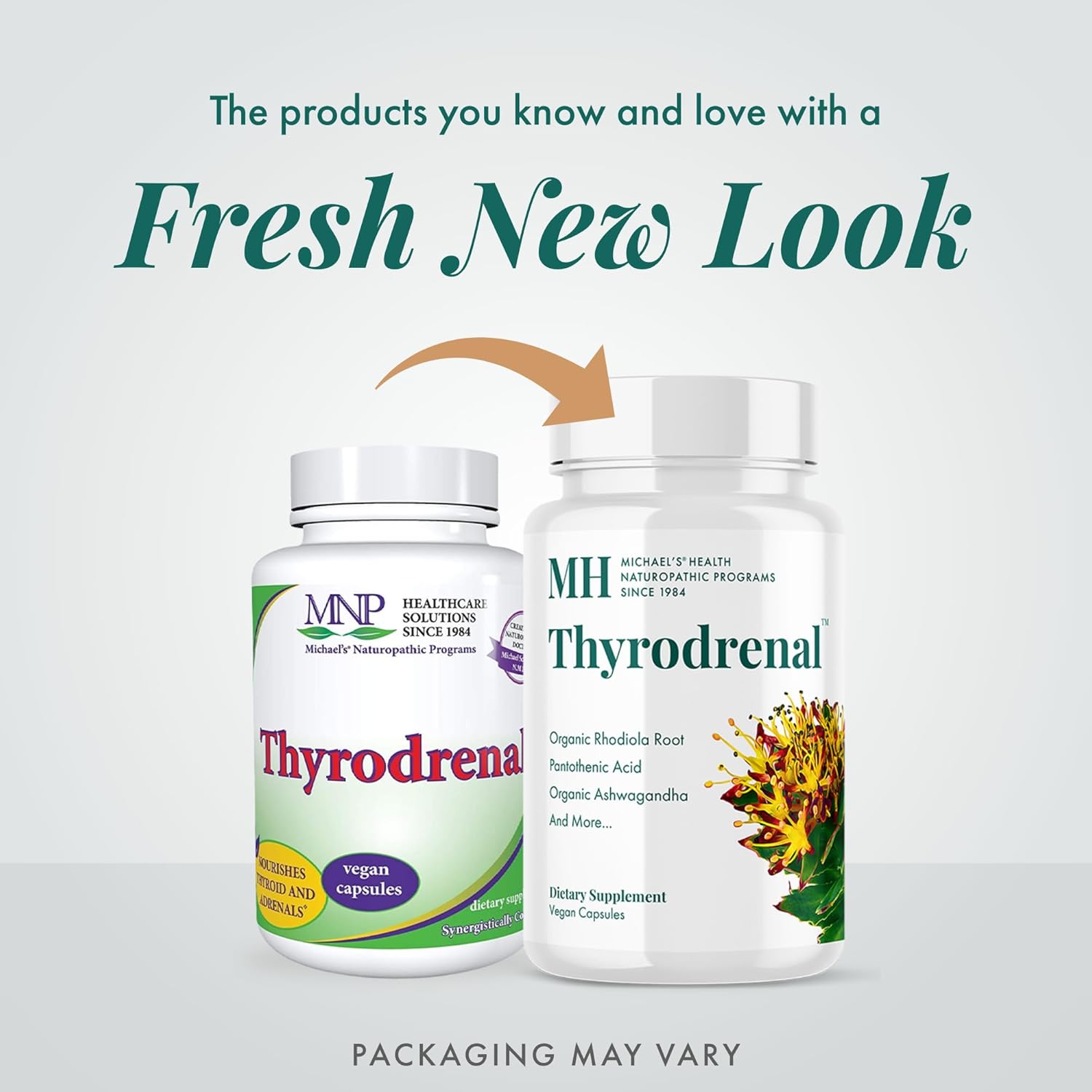 MICHAEL'S Health Thyrodrenal Vegan Capsules - Supports Thyroid & Adrenal Health - 120 Capsules - Vitamin C - 60 Servings