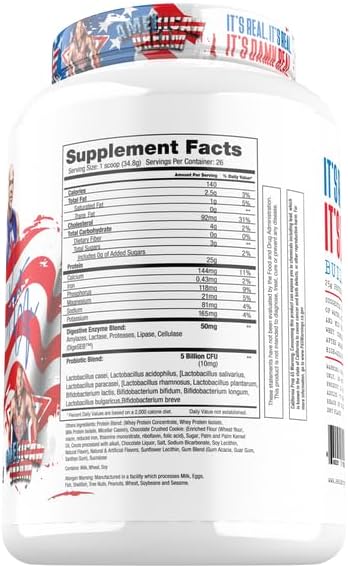 Micro-Filtered Whey Isolate Powder for Muscle Development & Recovery - Cookies and Cream Flavor - 28 Servings