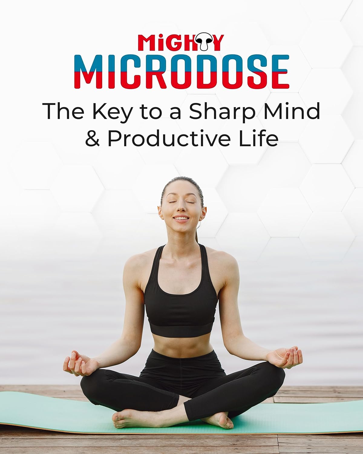 Microdose Mushroom Nootropic Blend with Lion's Mane, Turkey Tail, Reishi, Maitake Extracts - Cognitive Supplement for Men & Women - 60 Capsules, High Beta Glucan