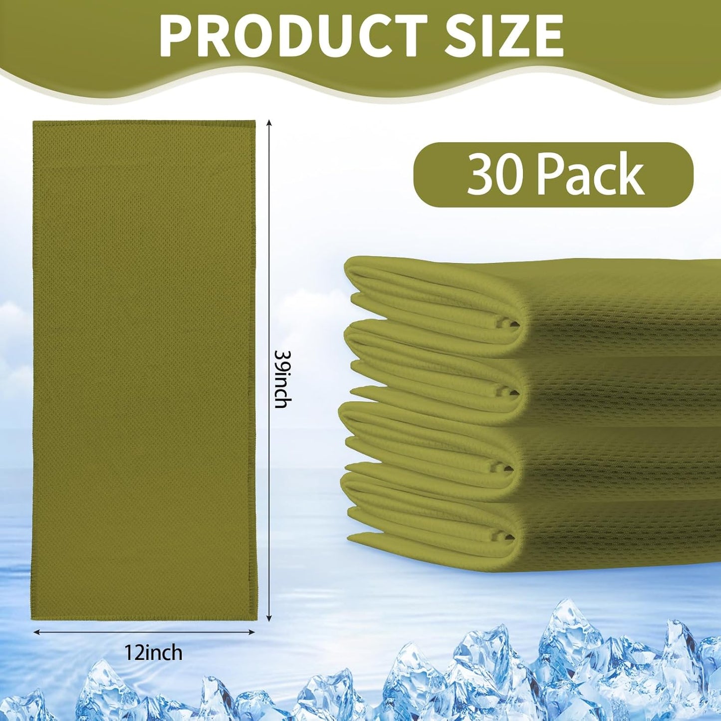 Microfiber Cooling Towel Bulk for Gym Travel Yoga Camping Running - Breathable Cold Towel for Neck and Face - Outdoor Sport Chilly Towel