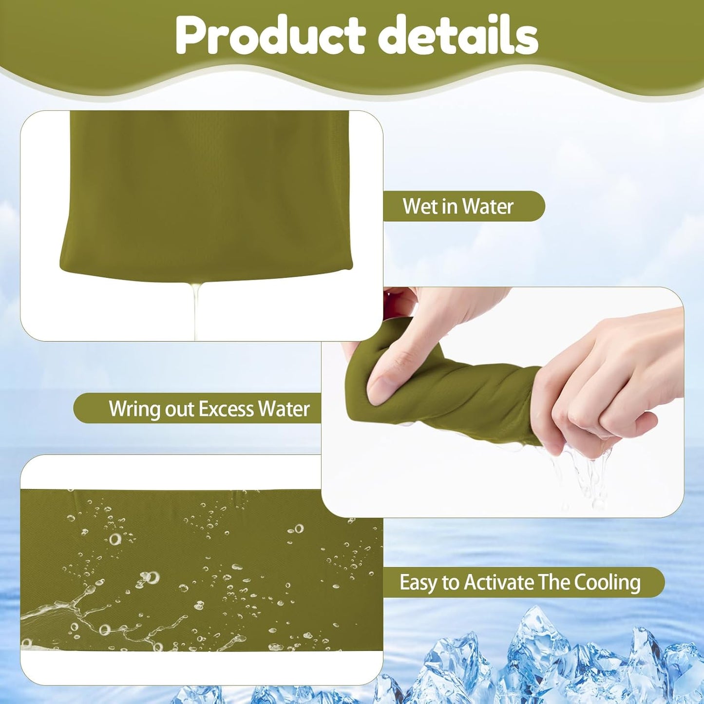 Microfiber Cooling Towel Bulk for Gym Travel Yoga Camping Running - Breathable Cold Towel for Neck and Face - Outdoor Sport Chilly Towel